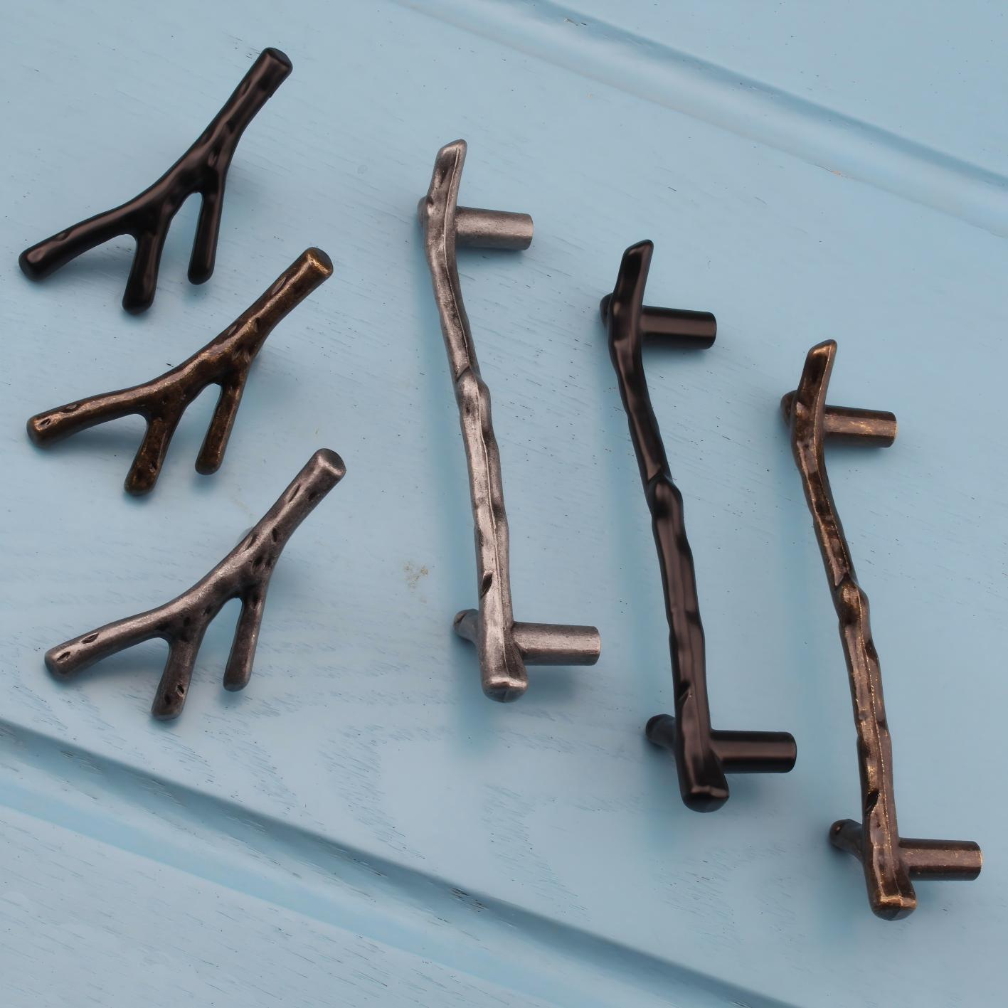 Unique Furniture Hardware - Moderno europeu preto bronze armário de