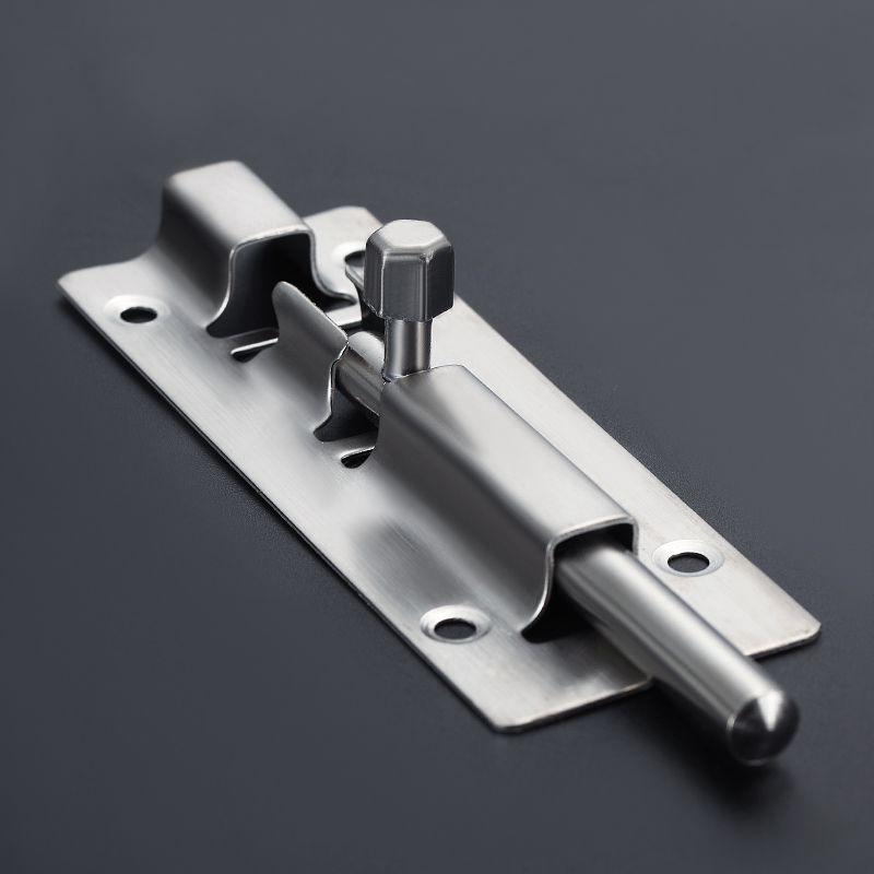 Barrel Bolt Slide - 1pc 3/4/5 Polegada longo prata aço