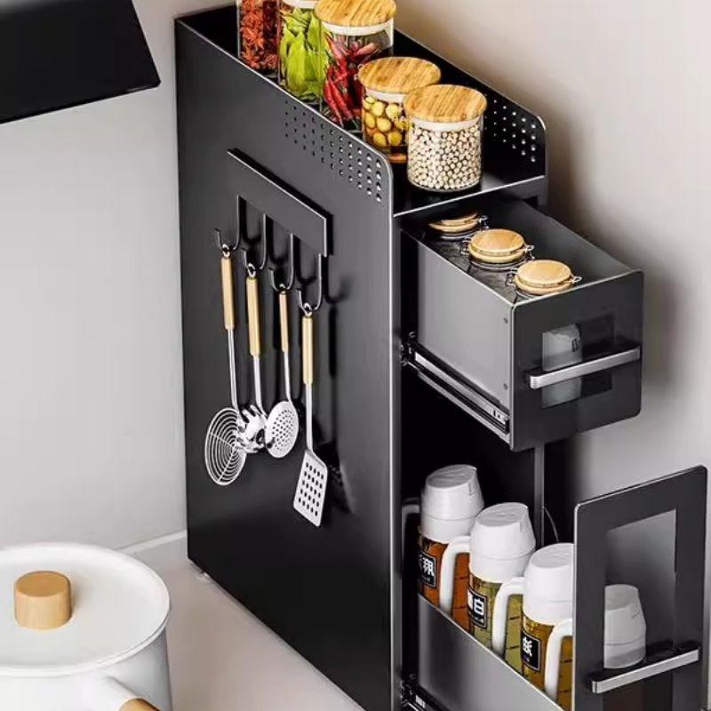 Cabinet Hinge Overlay - Organizador removível de rack de especiarias