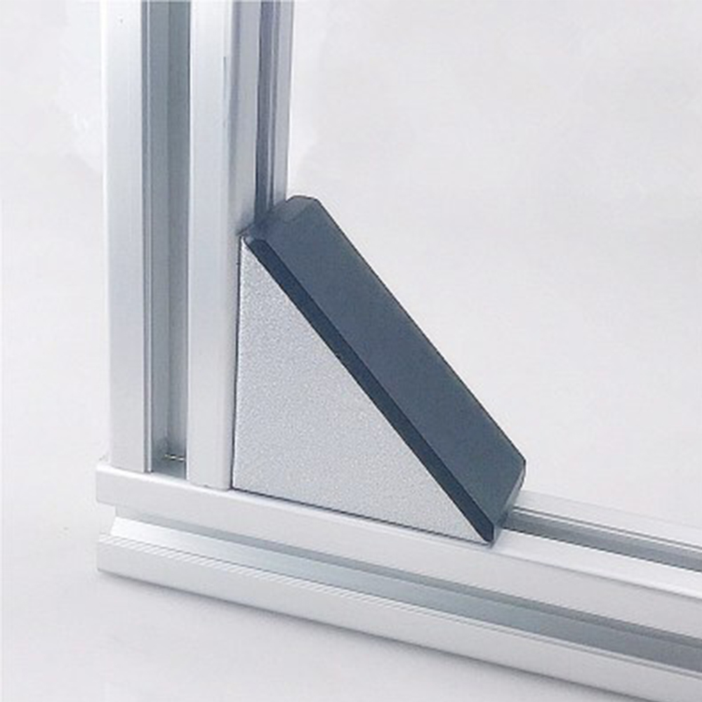 Corner Bracket Angle - Conector de alumínio preto com tampa,