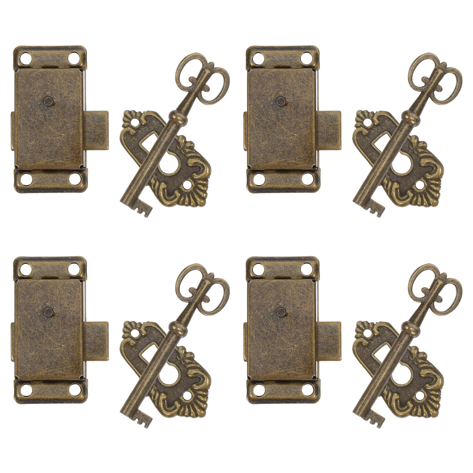 Furniture Hardware Locks - 4 Conjuntos de Fechaduras para Móveis