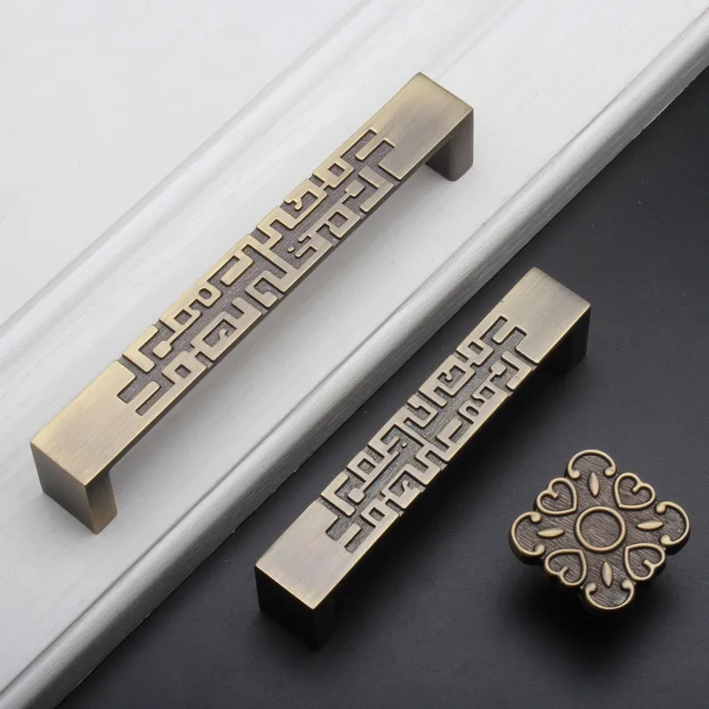 Unique Furniture Hardware - 2 pçs estilo chinês gaveta puxar