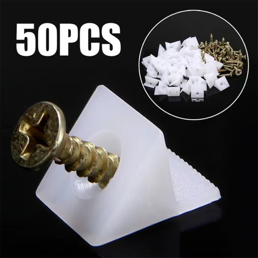 Corner Bracket Angle - 50/100 peças de Cunhas de Reparo