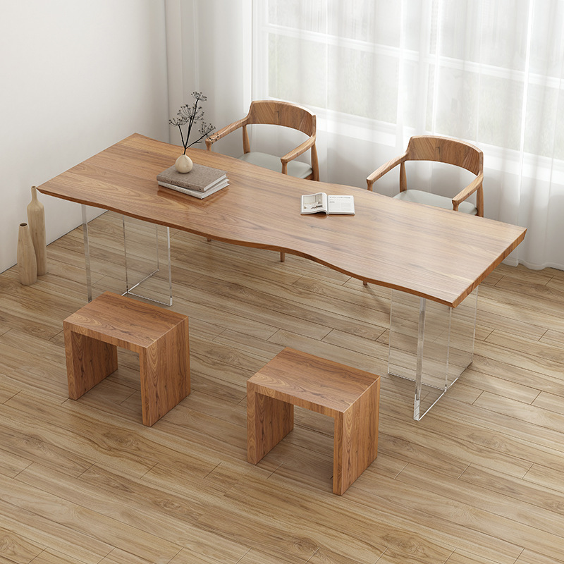 Mesa de madeira sólida acrílic - Home Furniture & Hardware Trading avaliação e preço