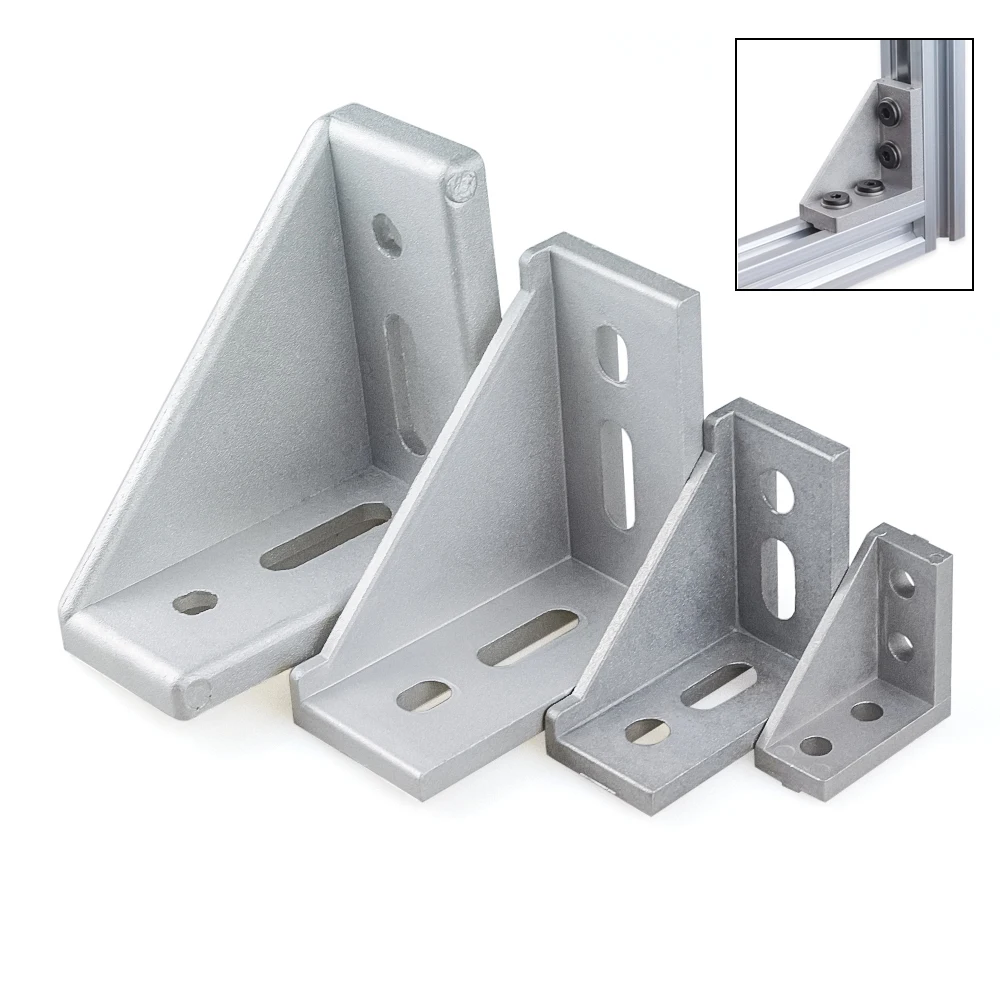 8 Pçs/lote 2040 3060 4080 Ângu - Corner Bracket Angle avaliação e preço
