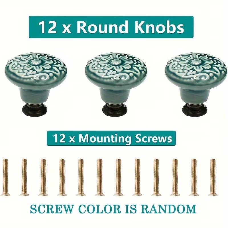 12 peças de puxadores de cerâm - Furniture Hardware Locks avaliação e preço
