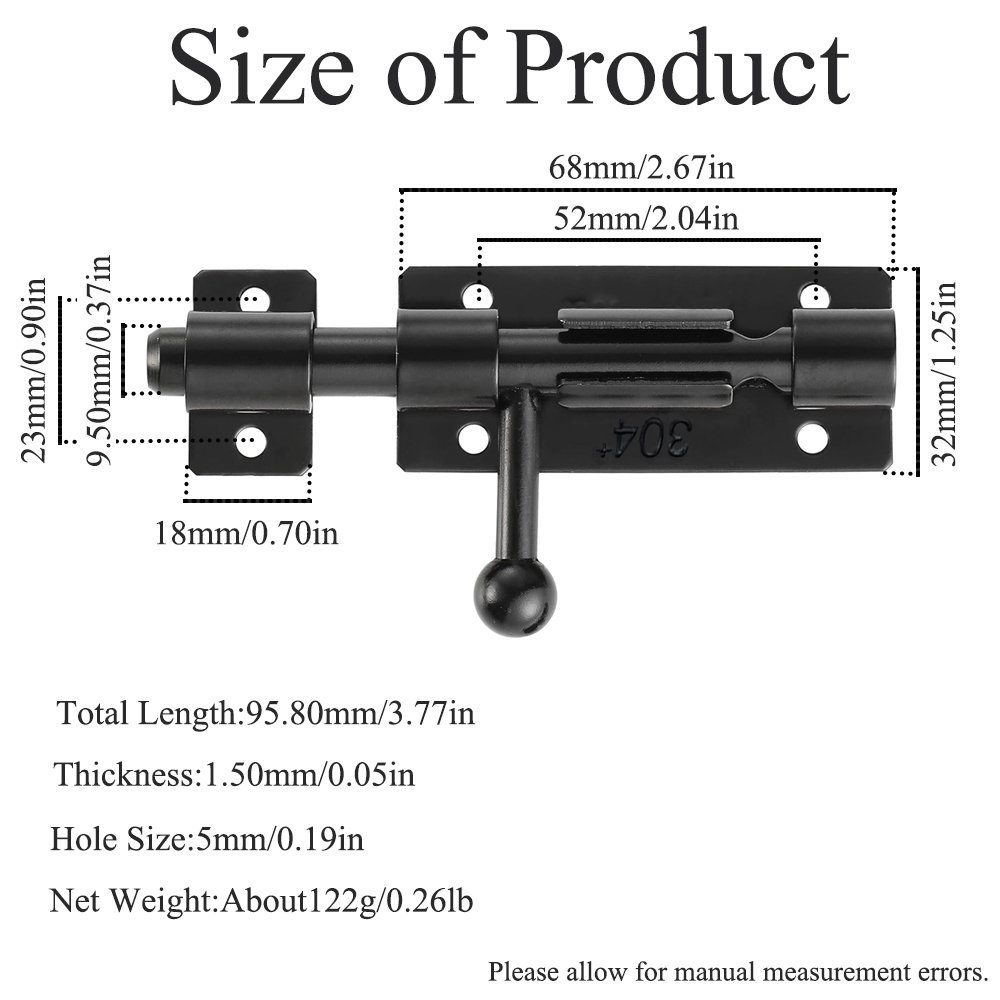 Trava de porta com parafuso de - Barrel Bolt Slide avaliação e preço