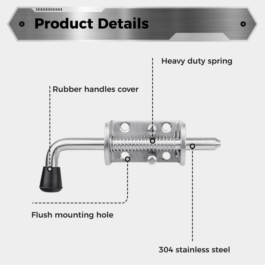 2 Peças Pino de Trinco com Mol - Barrel Bolt Slide avaliação e preço