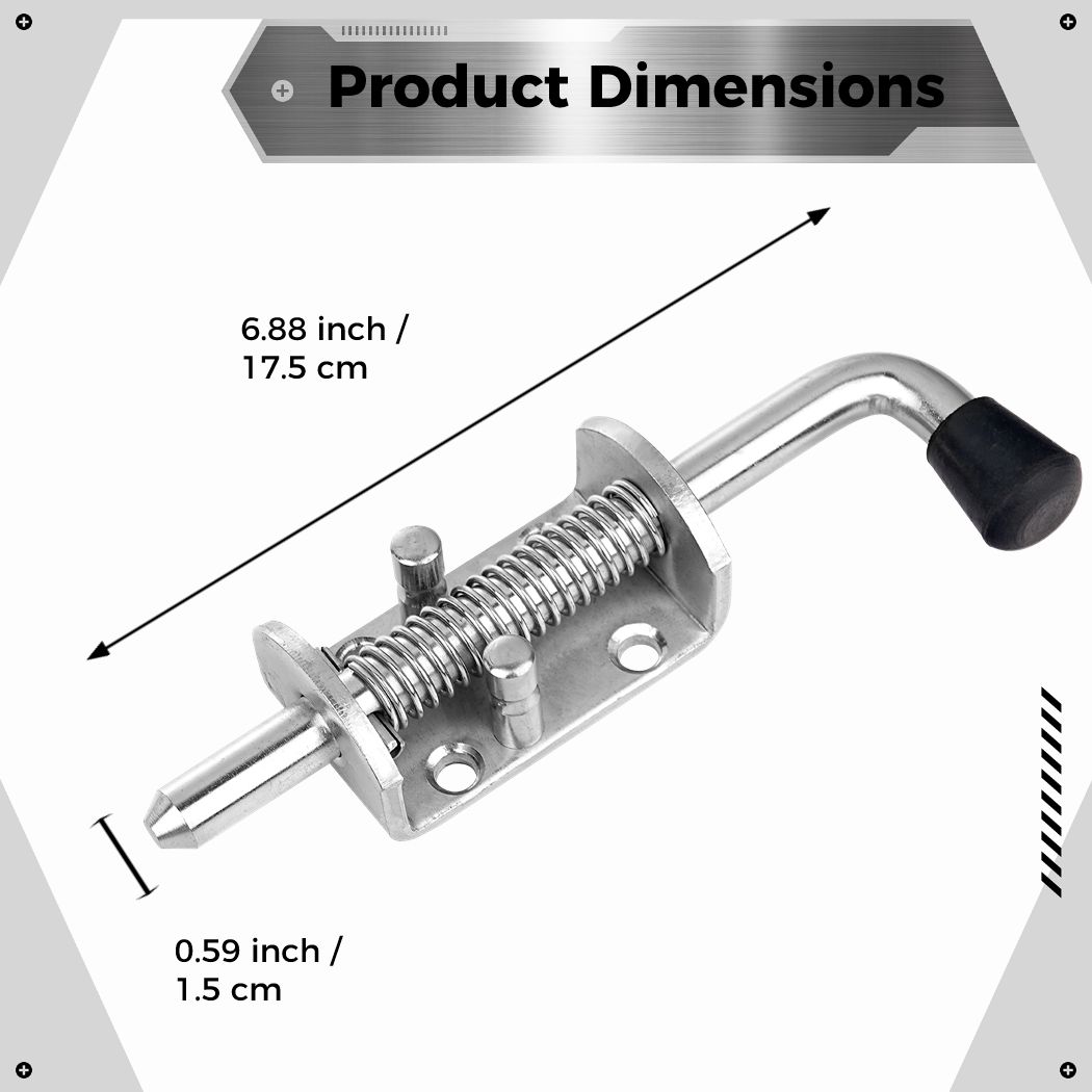 2 Peças Pino de Trinco com Mol - Barrel Bolt Slide avaliação e preço