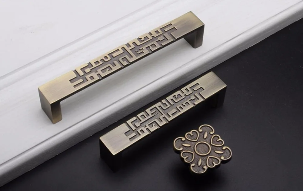 2 pçs estilo chinês gaveta pux - Unique Furniture Hardware avaliação e preço
