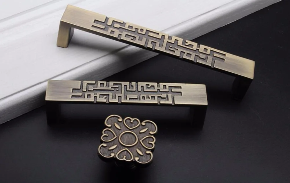 2 pçs estilo chinês gaveta pux - Unique Furniture Hardware avaliação e preço