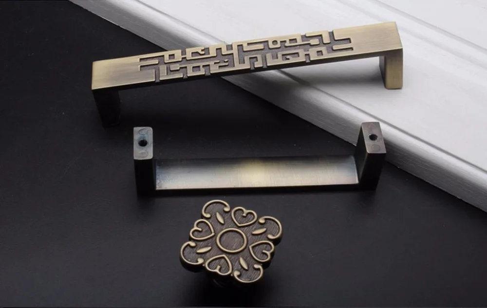 2 pçs estilo chinês gaveta pux - Unique Furniture Hardware avaliação e preço
