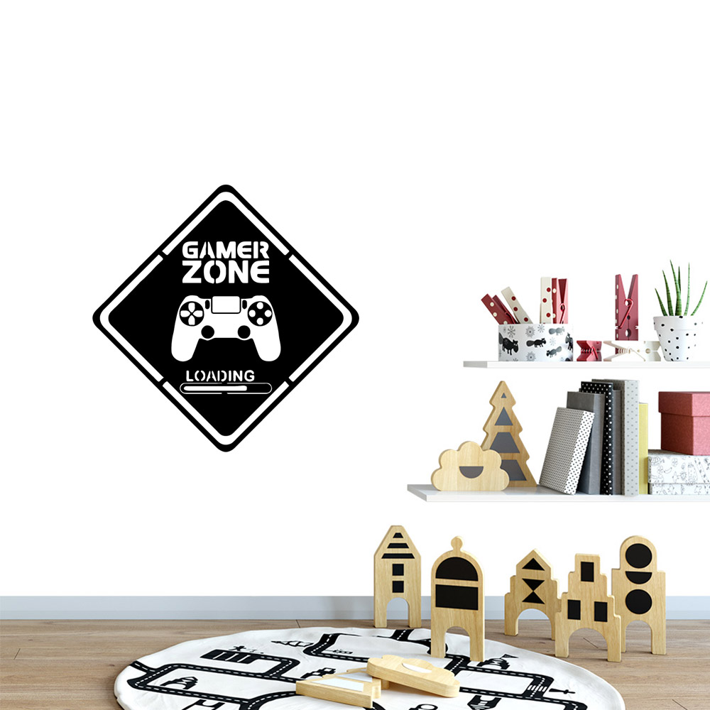 1pc gamer arte da parede decal - Furniture Hardware Factory avaliação e preço