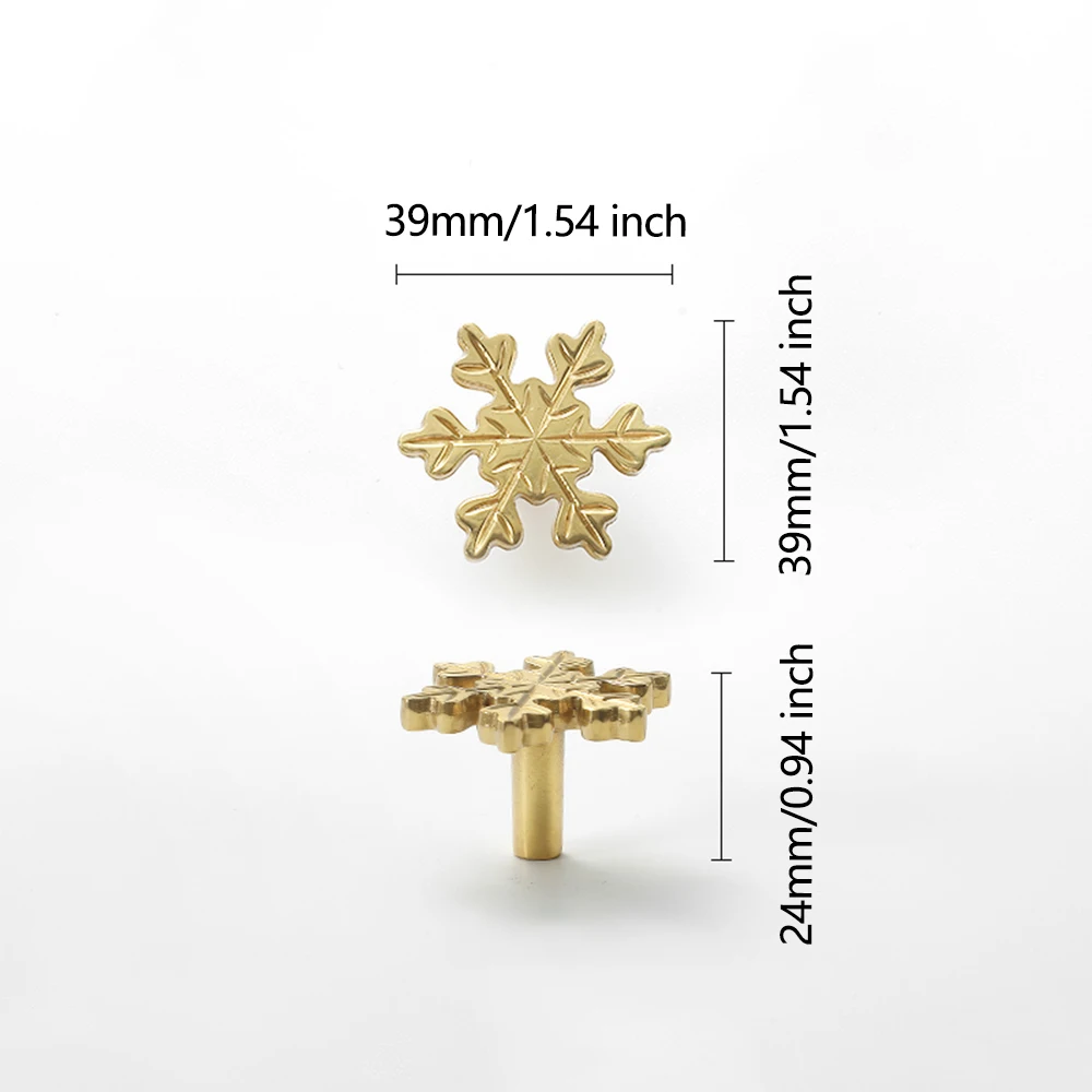 Snowflake Brass Cabinet Door K - Unique Furniture Hardware avaliação e preço